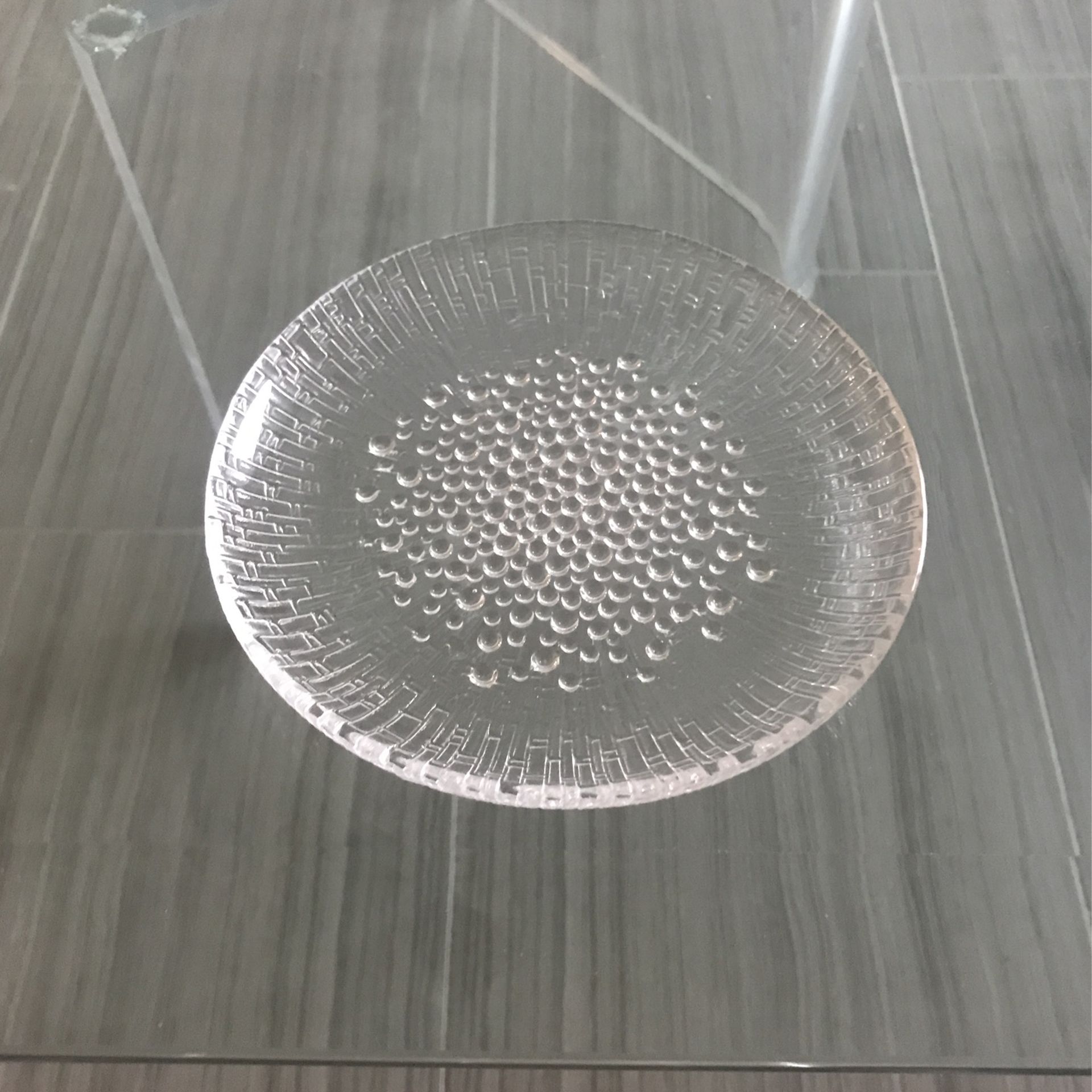 11 Crystal dessert Plates 6 “ Diameter ( These Are Great looking )