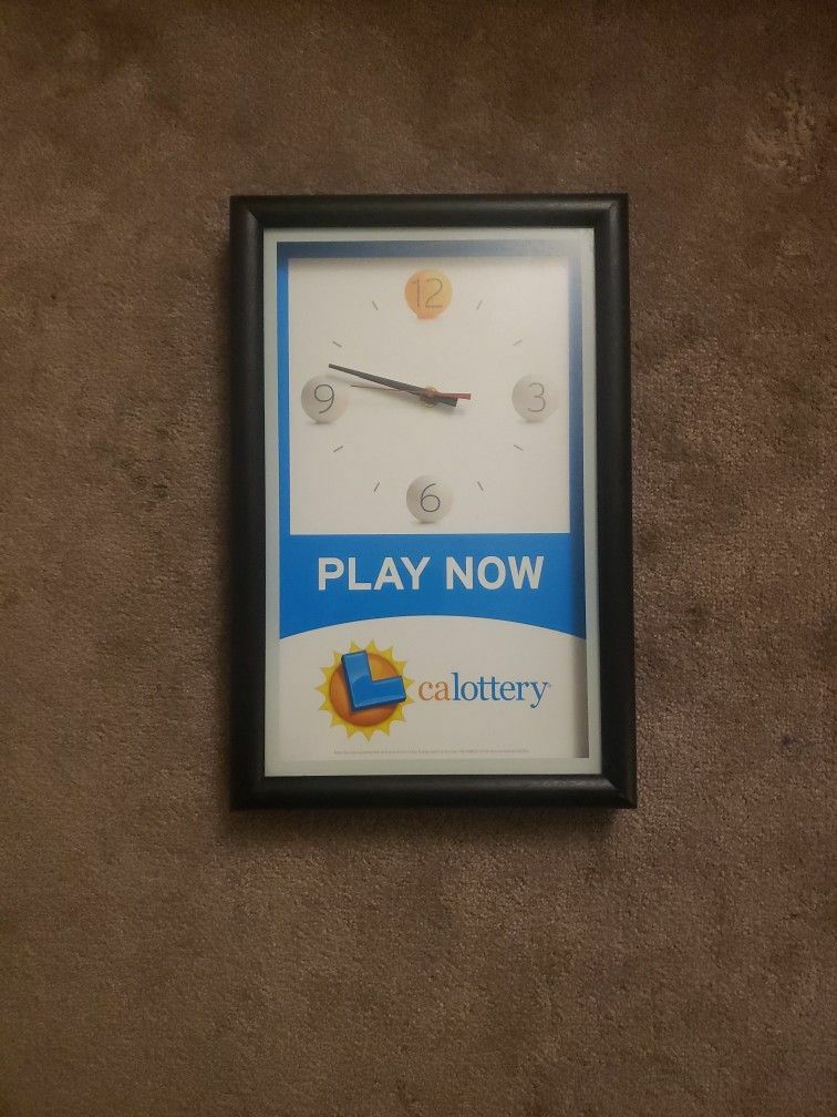 CA Lottery Wall Clock