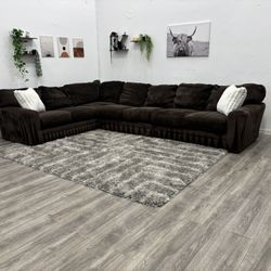 Brown Sectional Couch - Free Delivery 