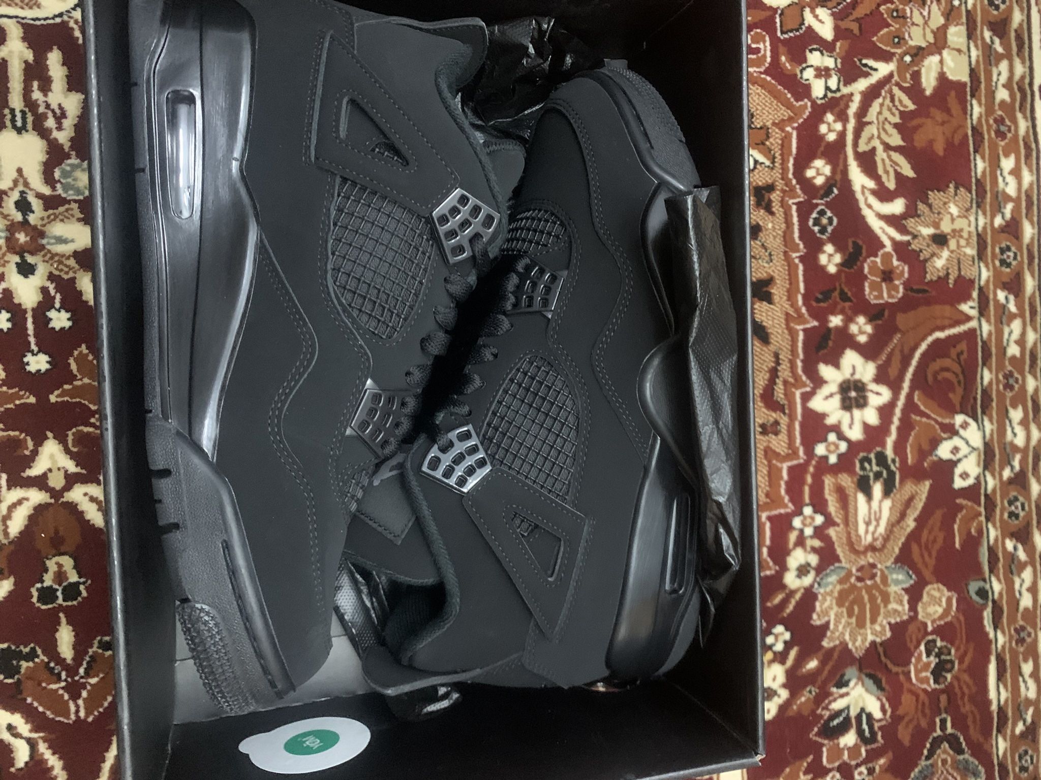 Black Cats Jordan 4, Brand New With Box Size 9, Skokie Pick.