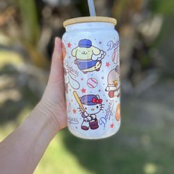 Dodger Sanrio Friends Glass Cup