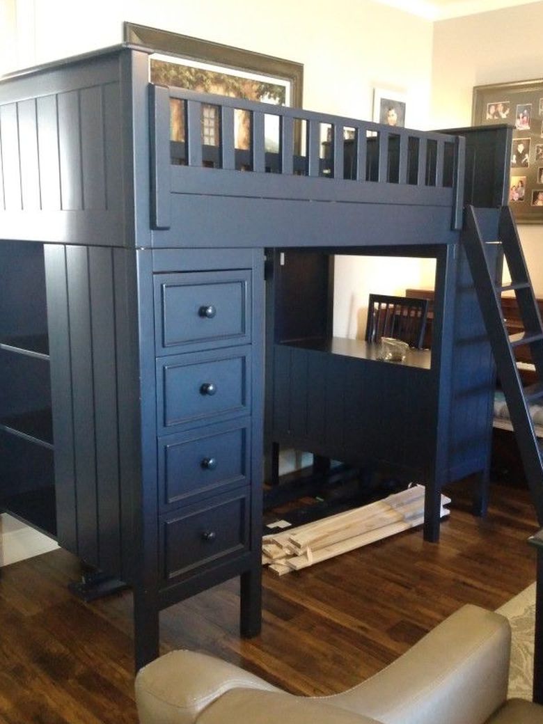 Bunk Beds, Desk & Chair, Drawers, Shelves