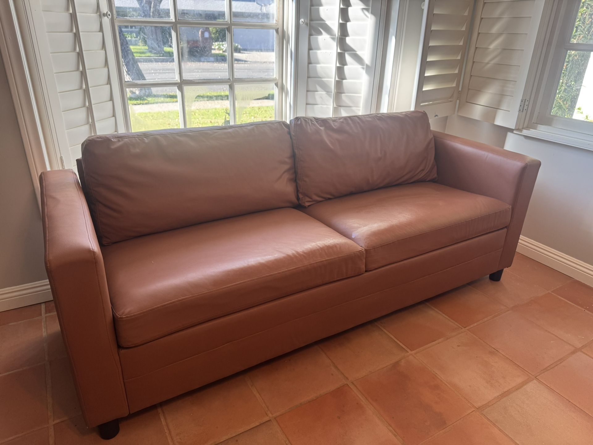 Brown Leather Couch
