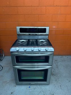 five burner gas double oven