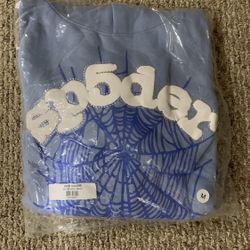 Baby Blue Sp5der Hoodie Puff Print