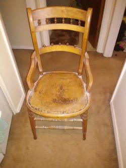 Vintage chair with leather seat
