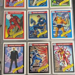 1991 Original Marvel Cards Series 1 And 2 Mint In Protective Sleeves And Binder Very Rare