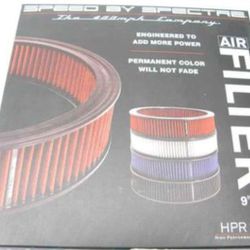 Specter HPR2606 RED High Flow Round Performance Air Filter 9""x2"" (Washable)