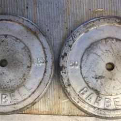 Pair of 50 pounds barbell