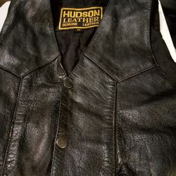 HUDSON LEATHER GENUINE LEATHER VEST