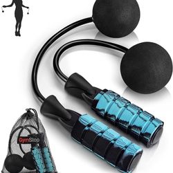 Ropeless Jump Rope, Cordless Jump Rope with Two Weighted Balls with sporty bag, Tangle-Free Rapid Speed Cordless Indoor Jump Rope for Fitness, Suitabl