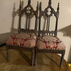 Antique Gothic Doll Chairs (Acolyte)