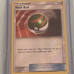 Pokémon TCG Nest Ball Sun & Moon Base Set 123/149 Reverse Holo
