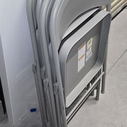  4 Metal Folding Chairs