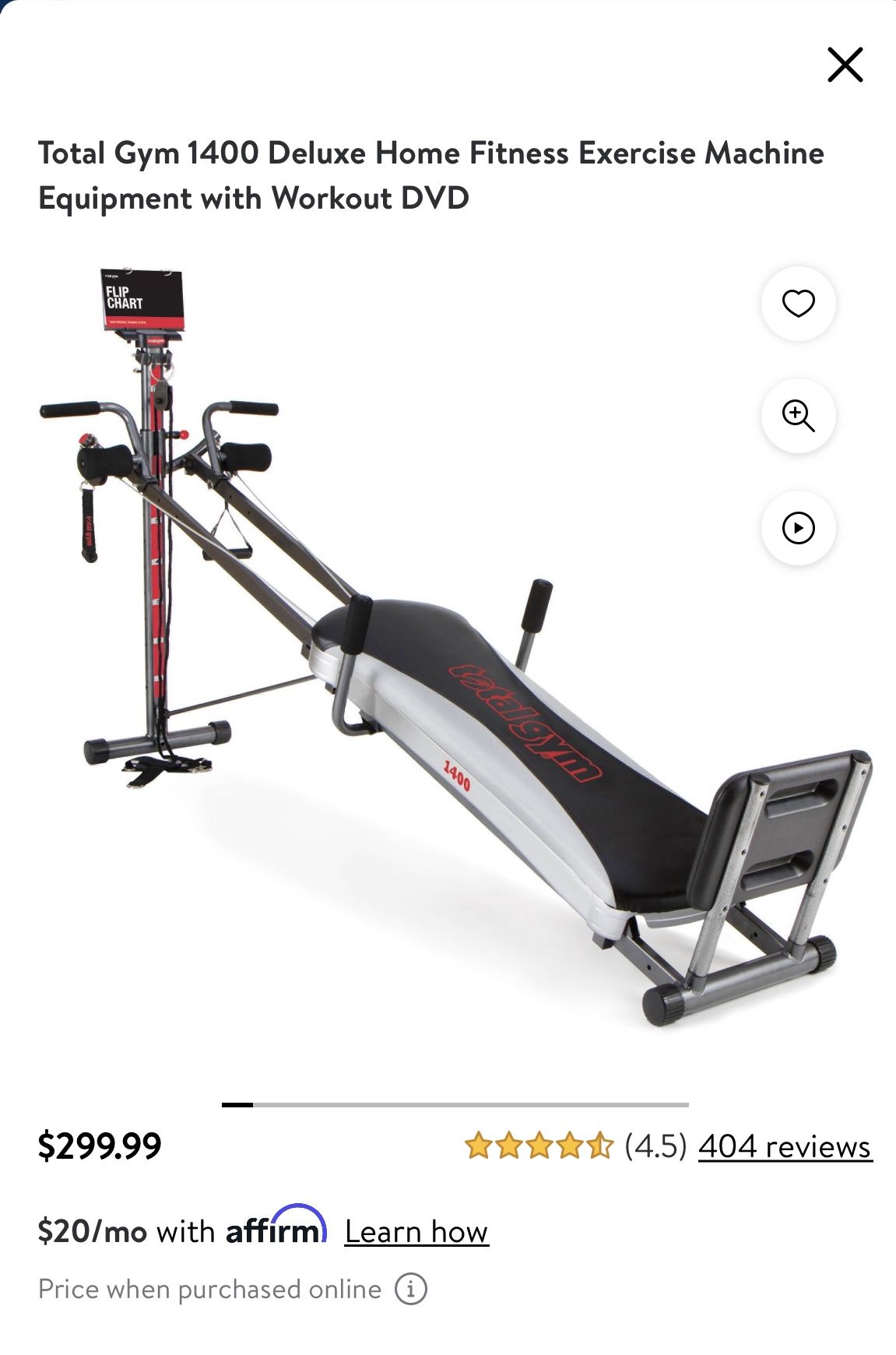Total Gym Exercise Machine