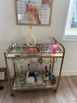 Gold bar cart