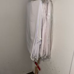 White 120” Round Linen Table Cloth