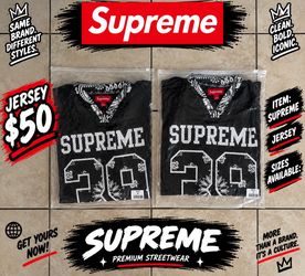 Supreme Jersey (Was $70 On Sale For $50, Sale Ends On Monday)