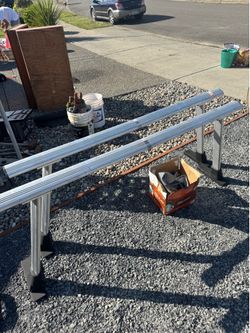 No drill ladder rack 68” bar, 30” high to top of bar, adjustable width. All parts included .