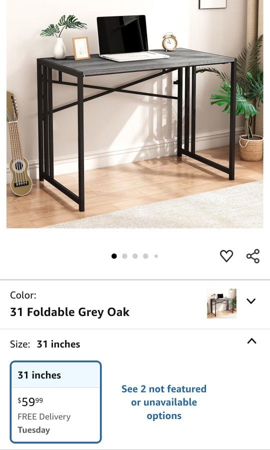 Foldable Grey Desk