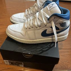 White And Blue Jordan 1