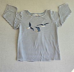 CACTUS+PEARL, Womens Pullover 3/4 Sleeves Striped Blouse