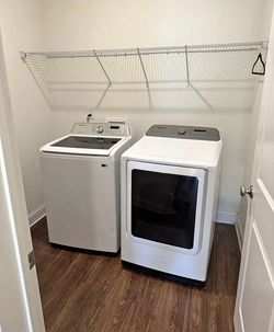 Washer and dryer.