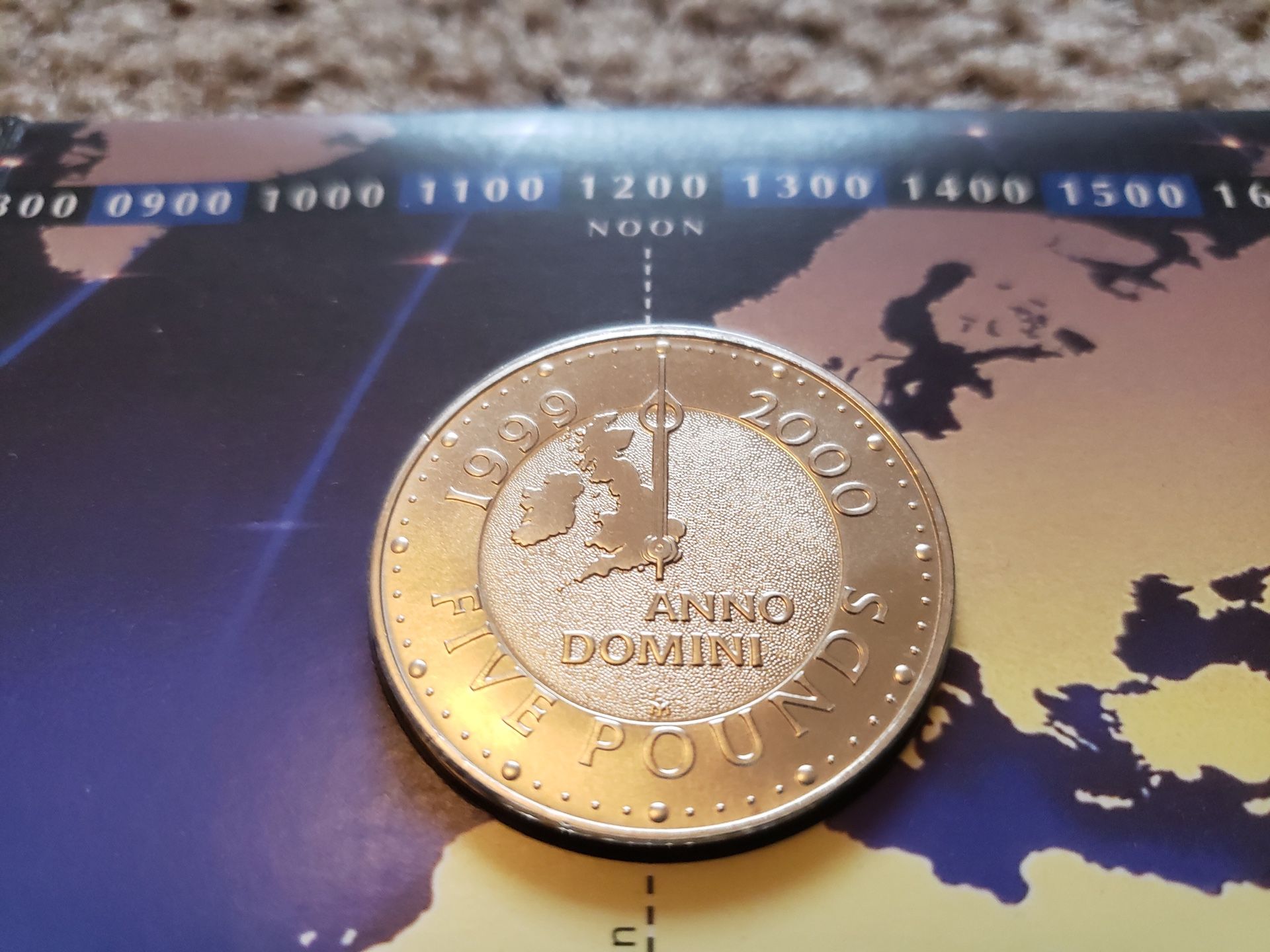 1999/2000 United Kingdom Five Pound Millennium Coin - $19 (South Tacoma)