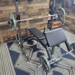 ProForm Olympic Squat And Press Rack Workout Weight Plates