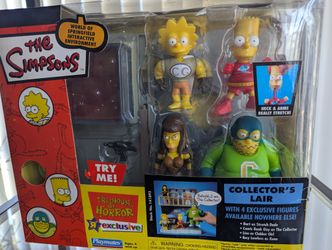 The Simpsons" TreeHouse of Horror" Collector's Lair Exclusive - 4 Action Figure Collection