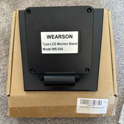 Wearson WS-03A Adjustable LCD TV Stand Folding Metal Monitor Desk Stand With VESA Hole 75x75mm&100x100mm