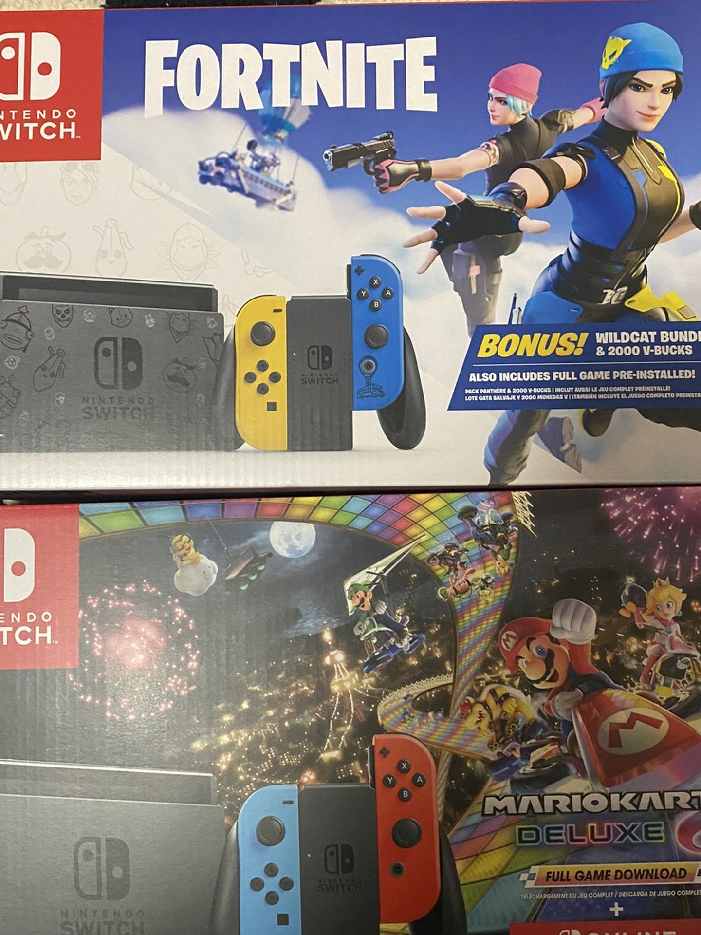 Nintendo Switch New Sealed Fortnite Edition Or Mariokart 8 New Sealed Box