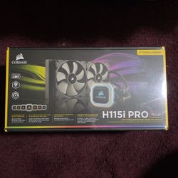 Corsair Hydro Series H115i PRO RGB AIO Liquid CPU Cooler, 280mm Radiator, Dual 140mm  