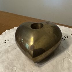 Brass Heart Candleholder
