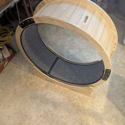 Heavy-Duty Wooden Dog Wheel Treadmill - Excellent Condition