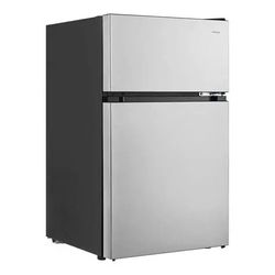 Vissani Model HVDR31GSE 3.1 3.1 cu. ft. 2-Door Mini Refrigerator in Stainless Steel