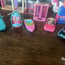 Barbie/LOL Car, Boat, Helicopter 