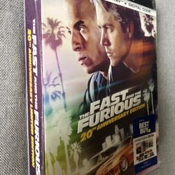 The Fast And The Furious 20th Anniversary Steelbook Gift Set (4K UHD/Blu-Ray/Digital)