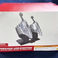 Spider-Man WEB Shooters Set Lights Sounds Display Base Open Box