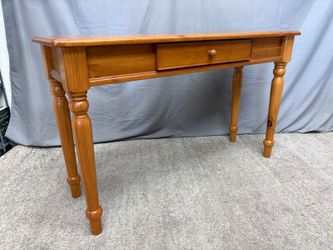 Blonde Traditional Single Drawer Console Table