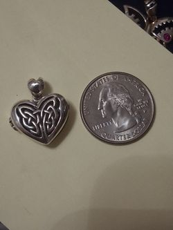 Silver Celtic Knot Heart Pendant
