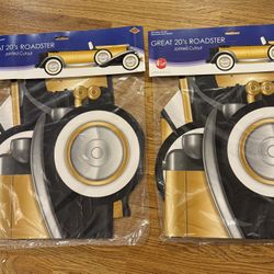 Roadster Cardboard Cutout Roaring 20’s Party Car Decorations BOTH FOR 