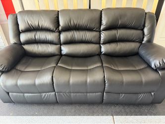 Black Faux Leather Sofa Recliner