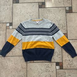 Like new Boys 100% cotton Crewneck Stripe Sweater size M 8/10