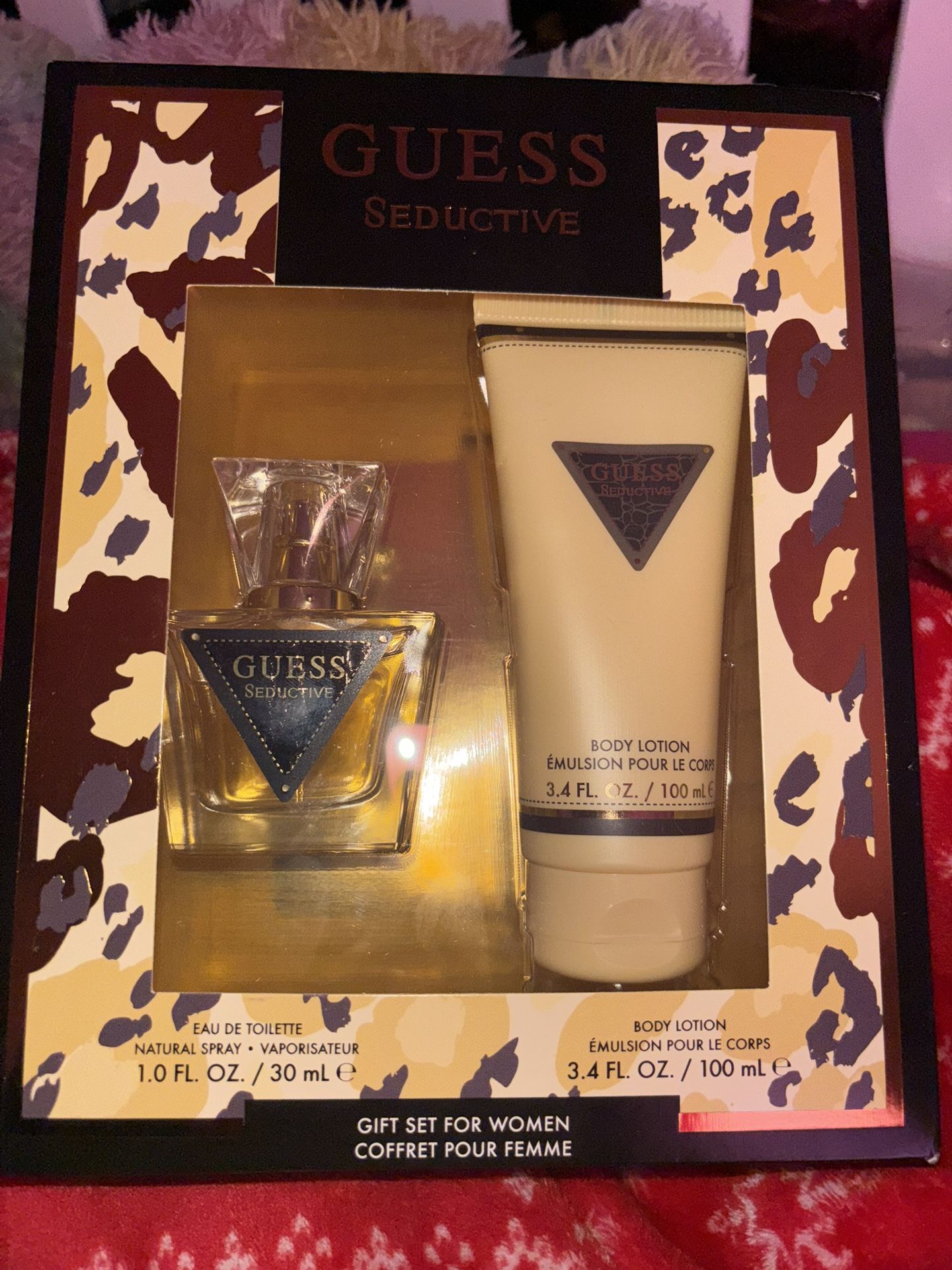 Guess Seductive Eau De Toilette Natural Spray 1.0 Fl Oz & Body Lotion 3.4 Fl Oz