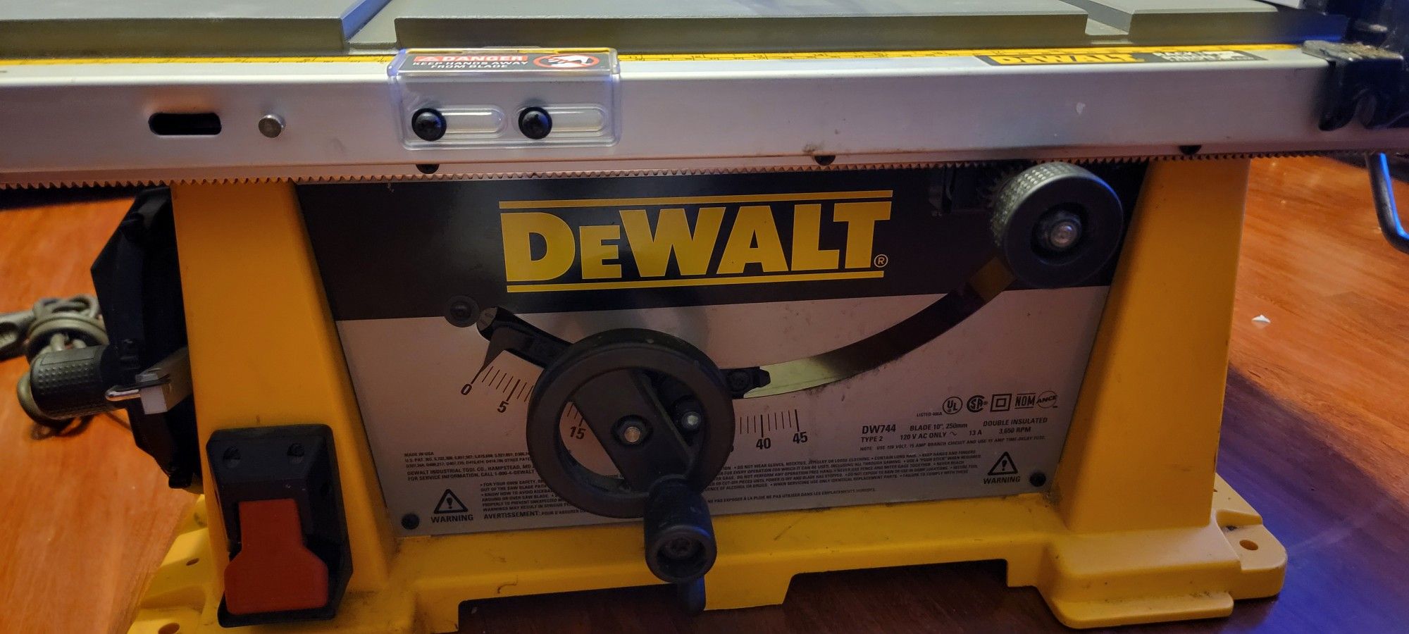dewalt dw744 table saw