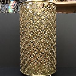 Crystal Prisms Gold Trash Can