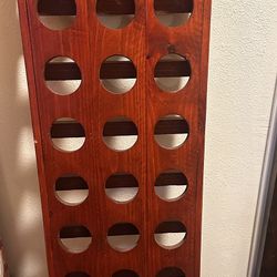 Real wood wine rack