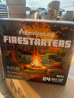 Wholesale EnviroLog Firestarters 24-Count Wax Cups box $12 / Ensendedores de fuego