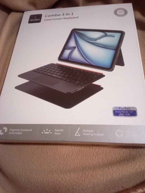 3 In 1 Case+Cover+Keyboard For AirPad Or Any Tablet